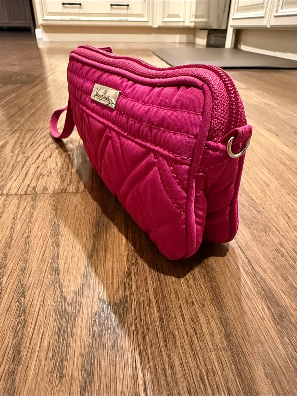 Vera Bradley Hot Pink Quilted Wristlet with Strap